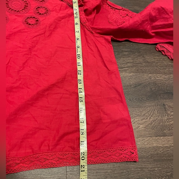 Farm Rio romantic red cotton blouse - Picture 9 of 9